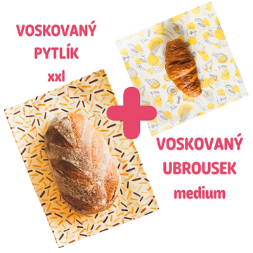 Kombo Medium ubrousek + Voskovaný pytlík - XXL
